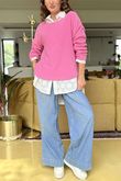 Made in Italy Conrad Body Skim Knit Jumper Peony